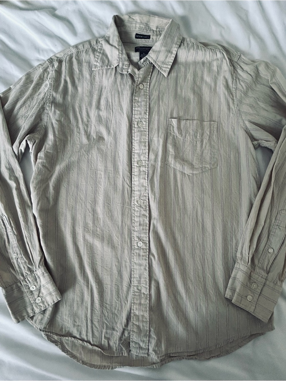 American Eagle Outfitters Pinstripe Button-Down Shirt